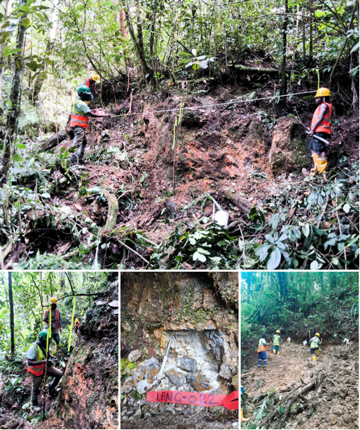 Figure 7: The Company’s exploration team conducting first-pass geological mapping and rock-chip sampling of quartz vein outcrops in the South Zone of the Wild Dog structural corridor.
